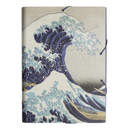 HOKUSAI -La Grande Vague -Classeur à  Rabats Premium avec Elastiques A4FIGCSG0118_1.jpg