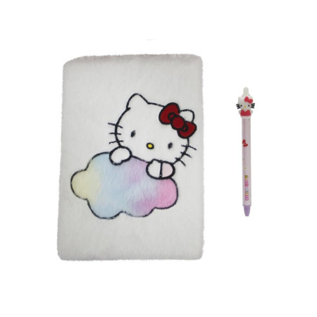 HELLO KITTY - Pack Notebook Fourrure A5 + Stylo-BilleFIGSET37-01HK_1.jpg