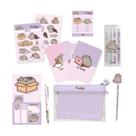 PUSHEEN - Set de Papeterie avec 3 Notebooks A6 - 10pc.FIGSETP006_1.png