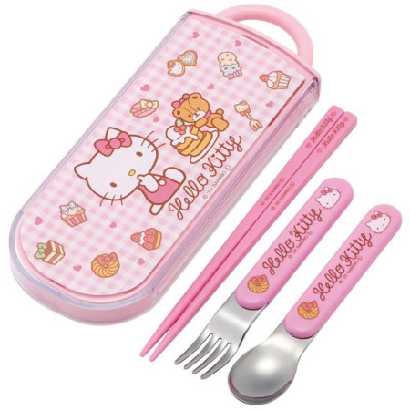 HELLO KITTY - Sweety Pink - Set baguettes cuillëre et fourchetteFIGSKATERHK60810_1.jpg